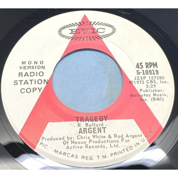 Argent Tragedy / Hes A Dynamo 45 Vinyl 70s Classic Rock Record Promo NM Epic - Picture 1 of 6